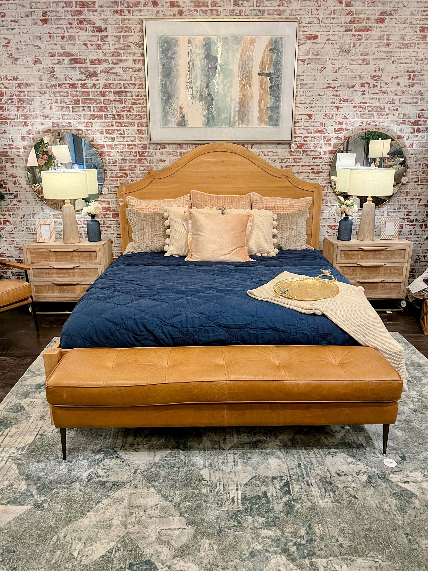 Swedish Solid Wood King Bed, Natural
