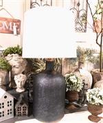 Stoneware Table Lamp, Rustic Blue