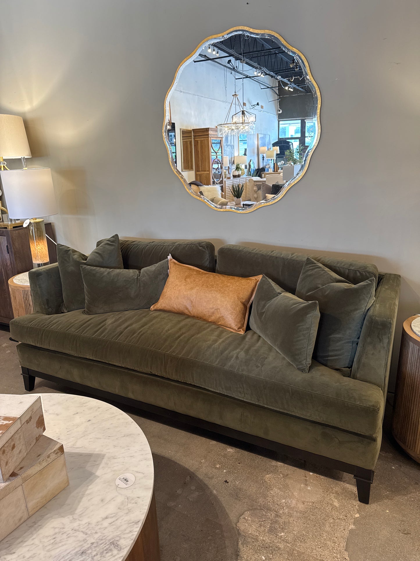 Ames Sofa, Vintage Velvet Olive