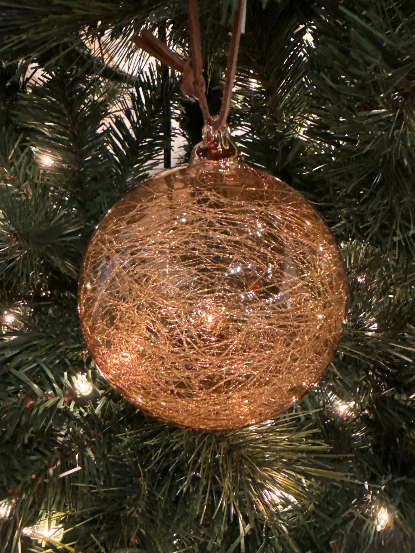 4" Spun Glass Ball Ornament (Various Styles)