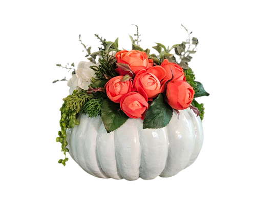 Cream Pumpkin Arrangement