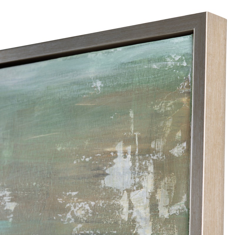 Hint of Greens Framed Canvas Painting