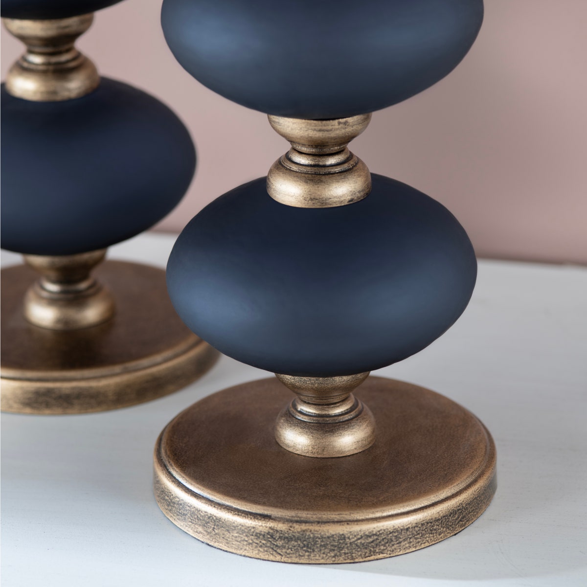 Blue Pillar Candleholder (Various Sizes)