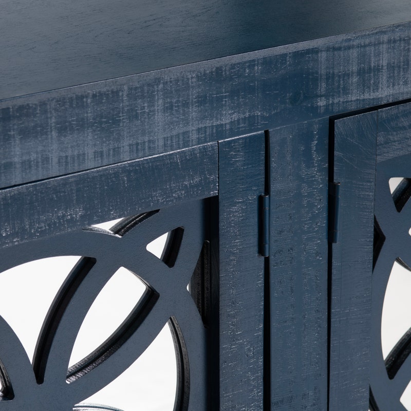 Nottingham Mirrored Console, Indigo Blue