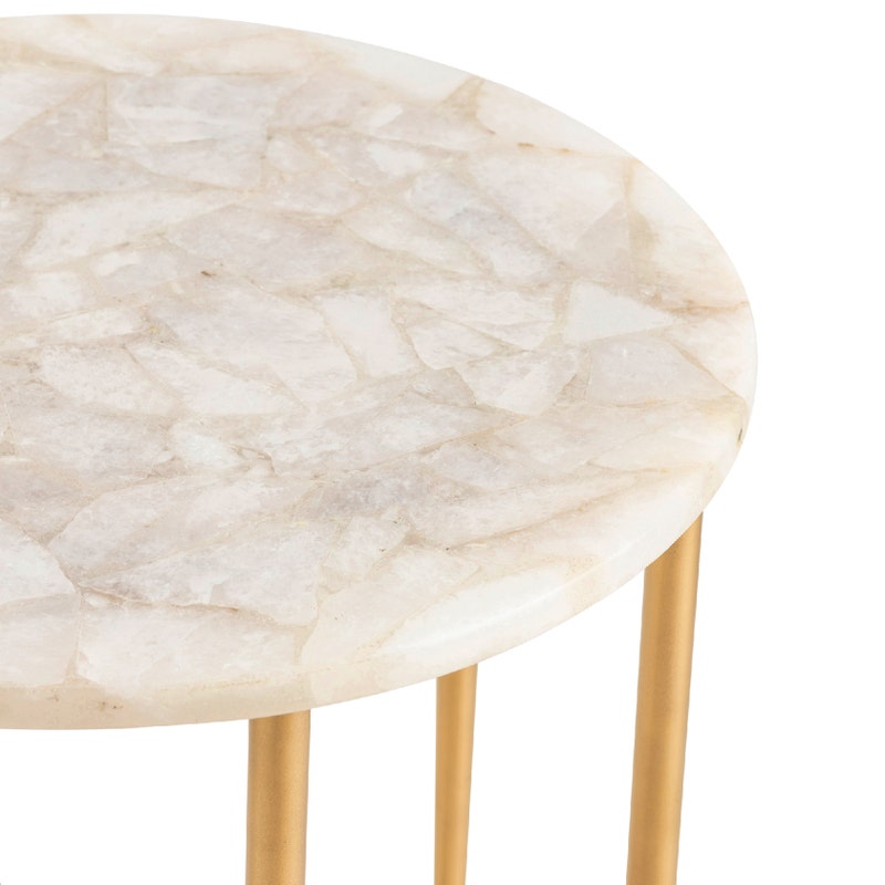 Katherine Round Marble Accent Table