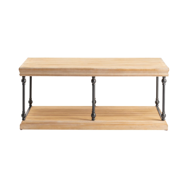 La Salle Metal and Wood Cocktail Table