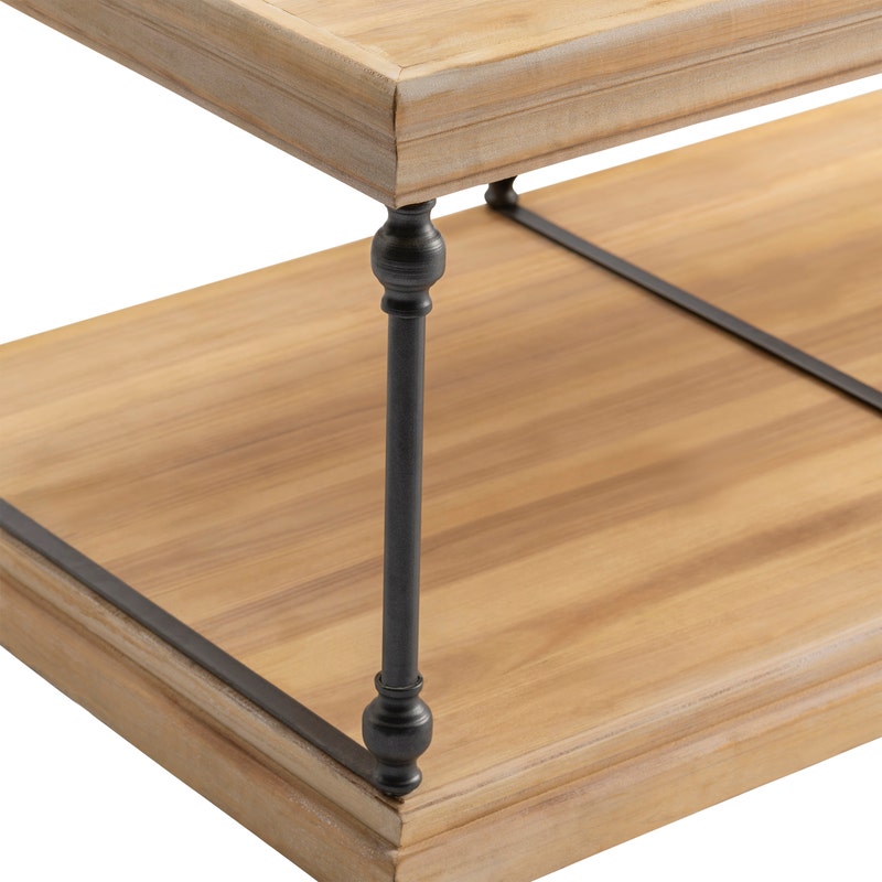 La Salle Metal and Wood Cocktail Table