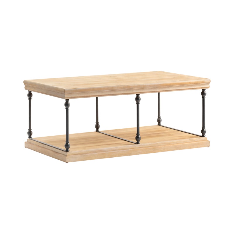 La Salle Metal and Wood Cocktail Table