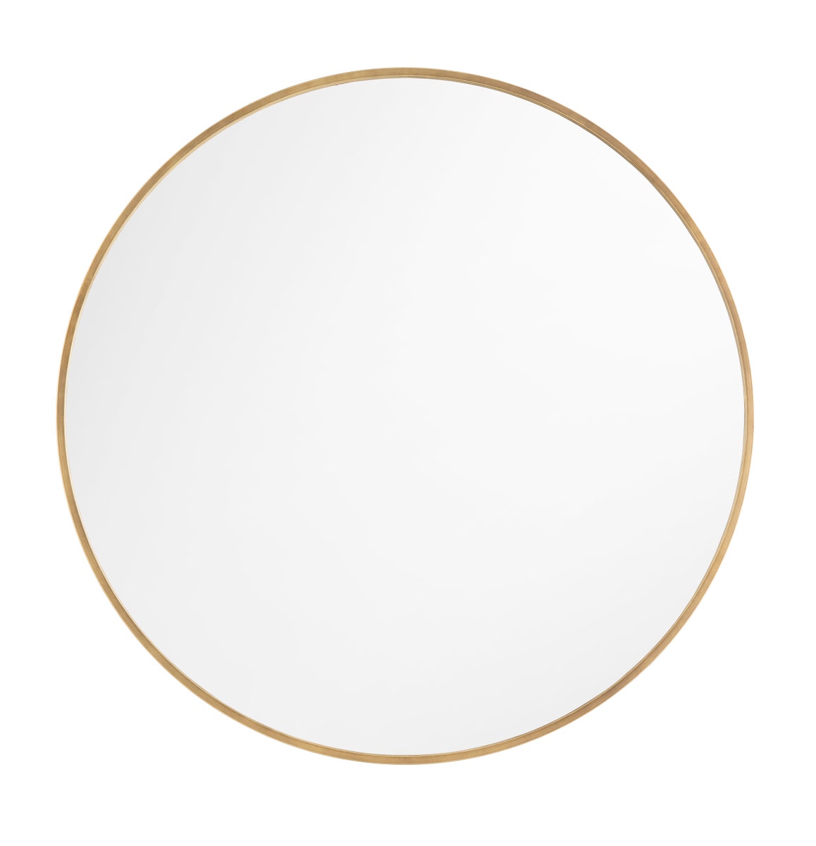 Round Framed Mirror, Gold