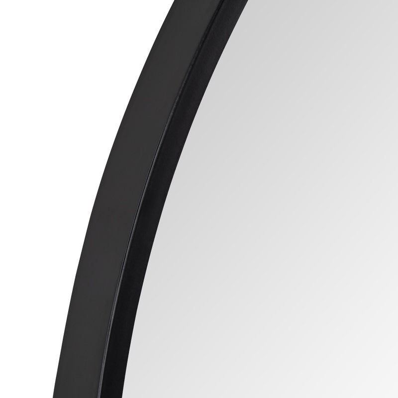 Round Framed Mirror, Black