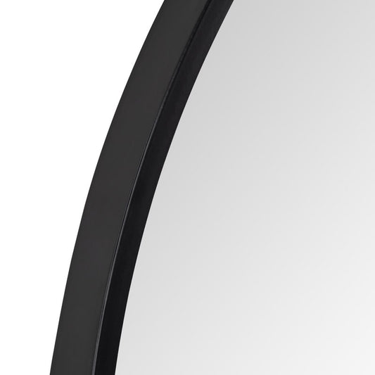 Round Framed Mirror, Black