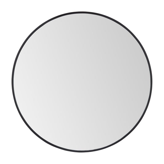 Round Framed Mirror, Black