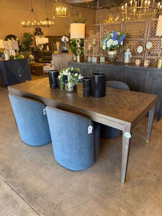 Taylor Gray/Brown Geometric Dining Table