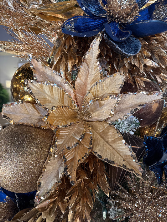 24" Mocha Velvet Poinsettia