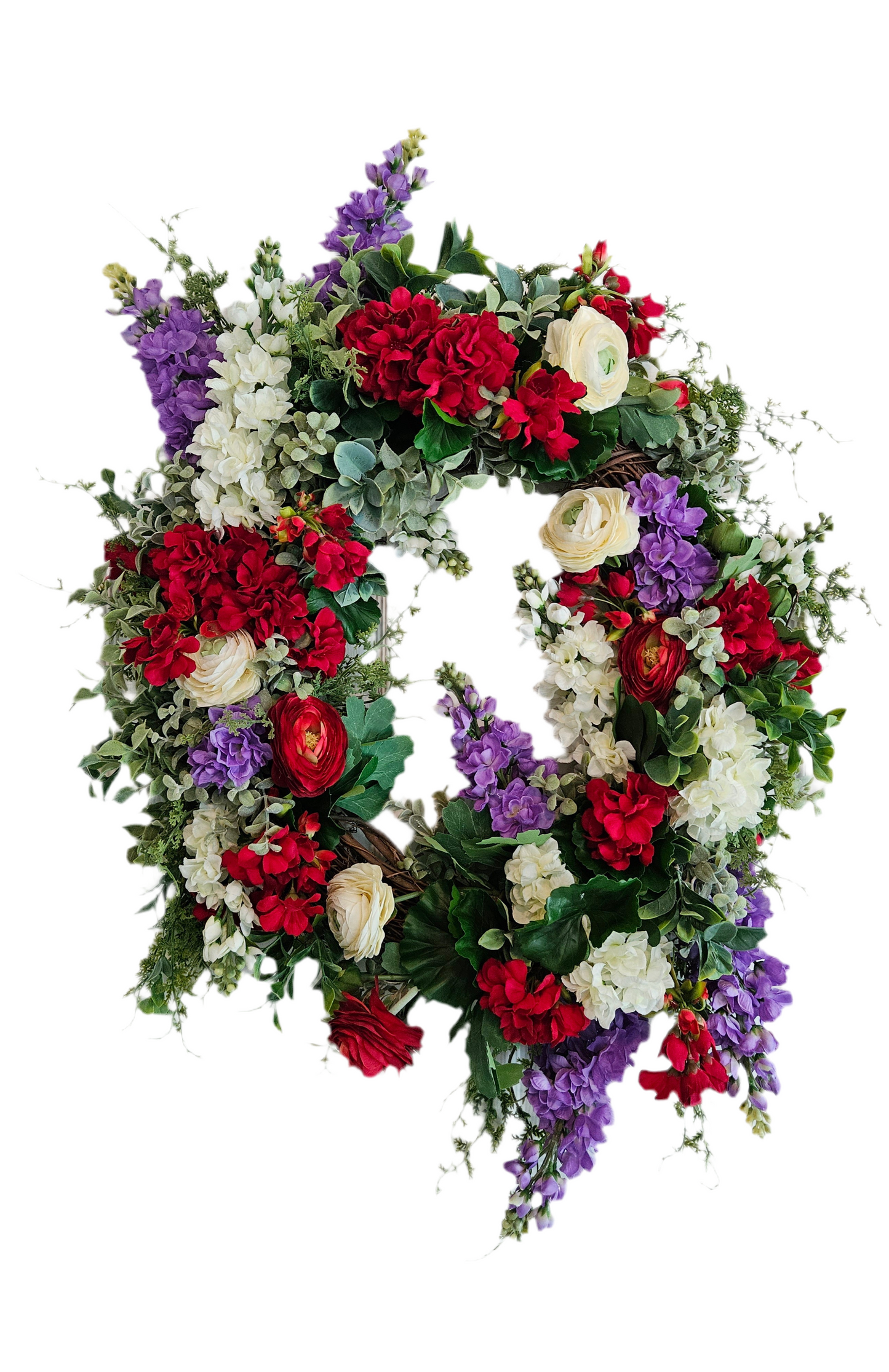 Purple & Red Wreath