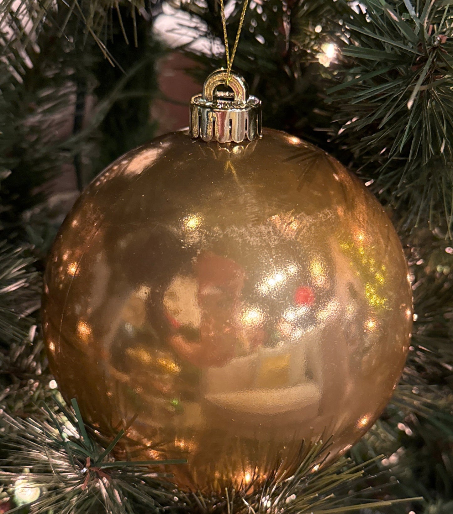 140MM Pearl Ball Ornament, Copper