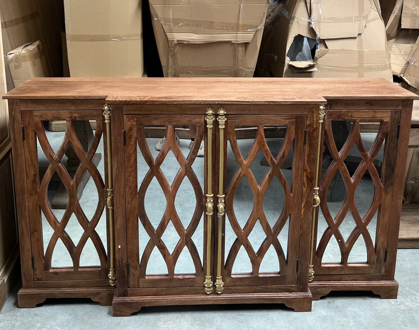 Rowan Mirrored Mango Breakfront Console