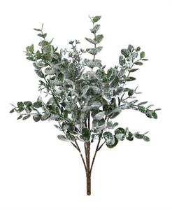 18" Eucalyptus Bush, Green/White
