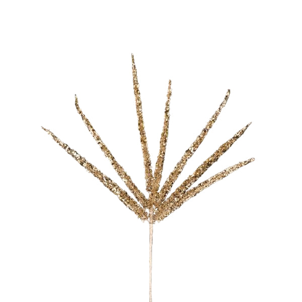 25.5" Glitter Foxtail Spray, Gold