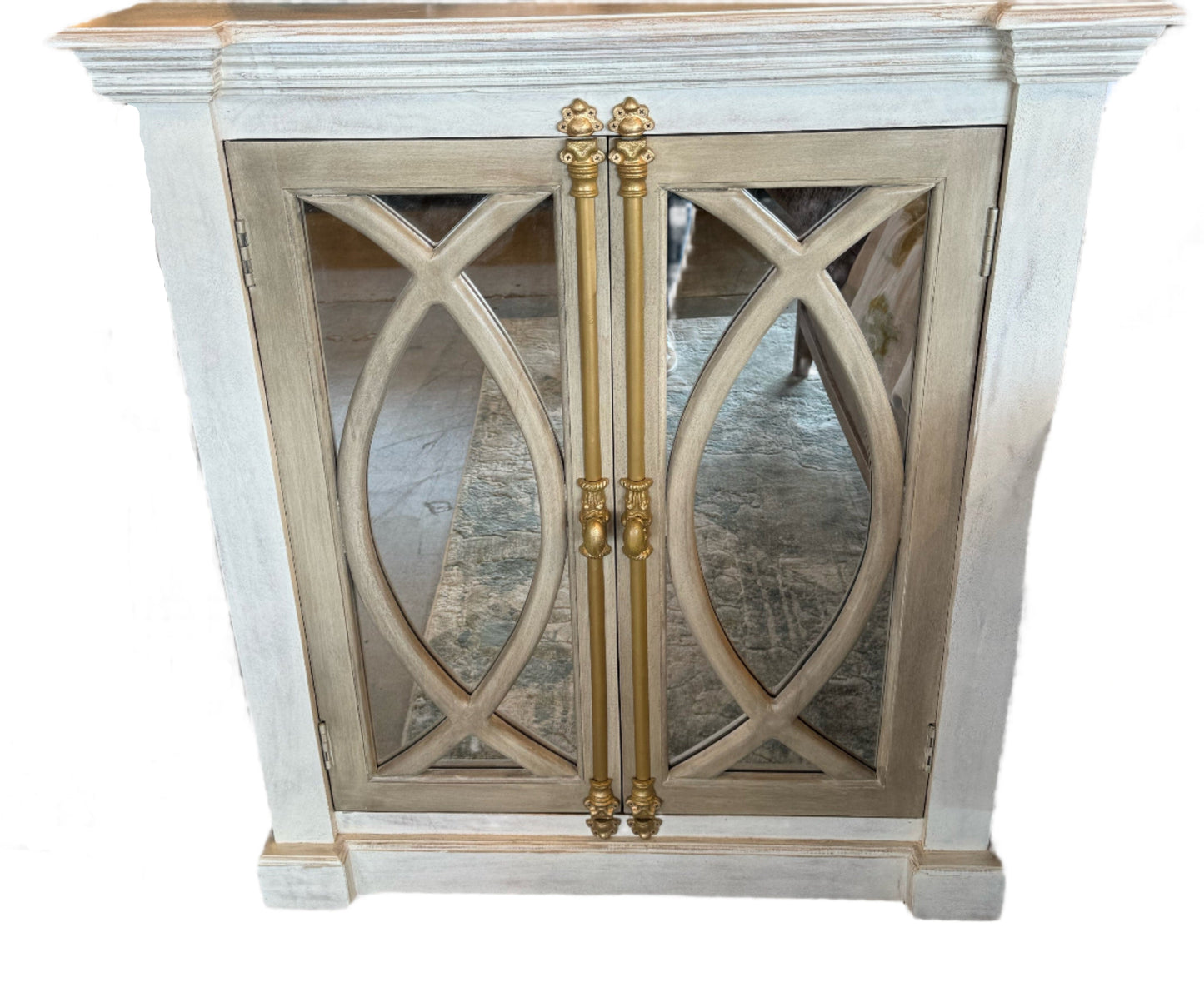 Gabriel Two Door Cabinet (White and Natural)