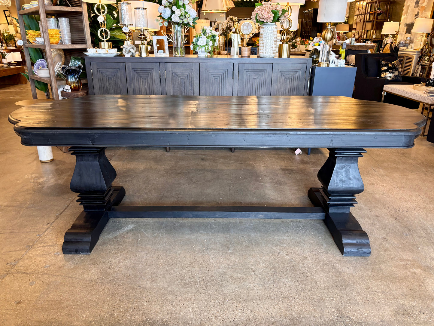 8' Dylan Rounded Edge Dining Table (Various Stains)