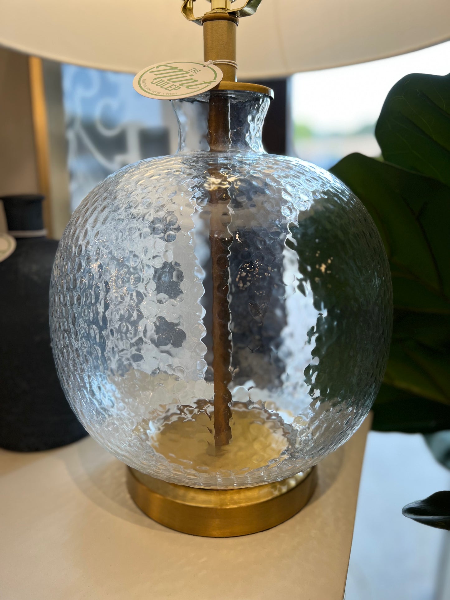 Hammered Glass Table Lamp