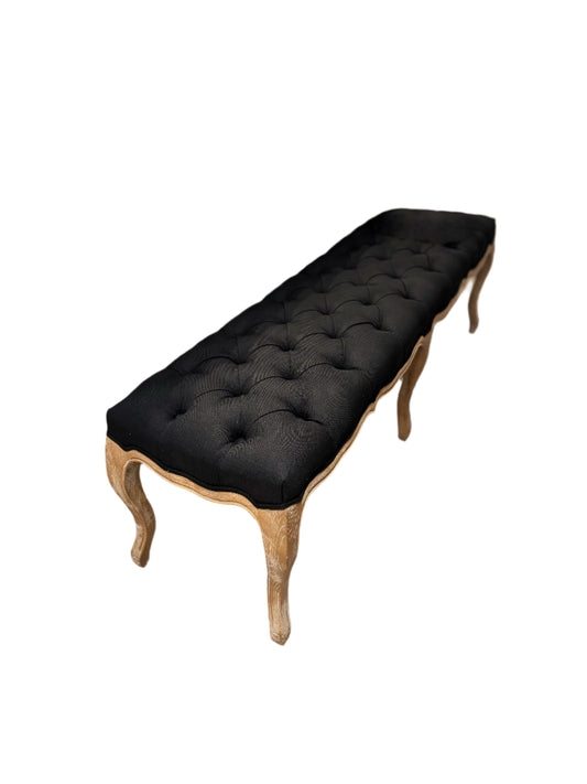 Channing French Tufted Linen Upholstered Bench