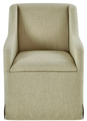 Barber Dining Chair, Khaki Linen