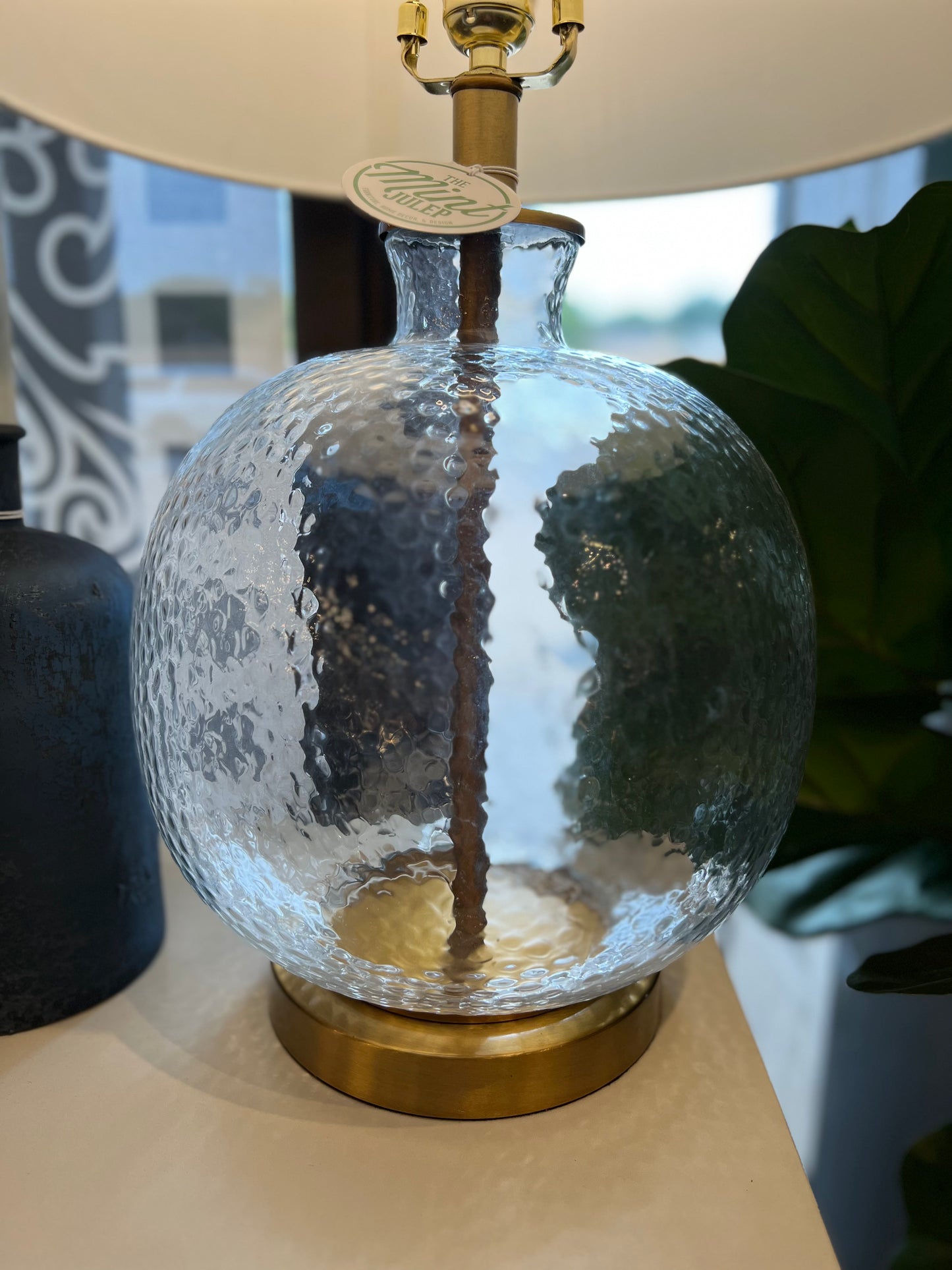 Hammered Glass Table Lamp