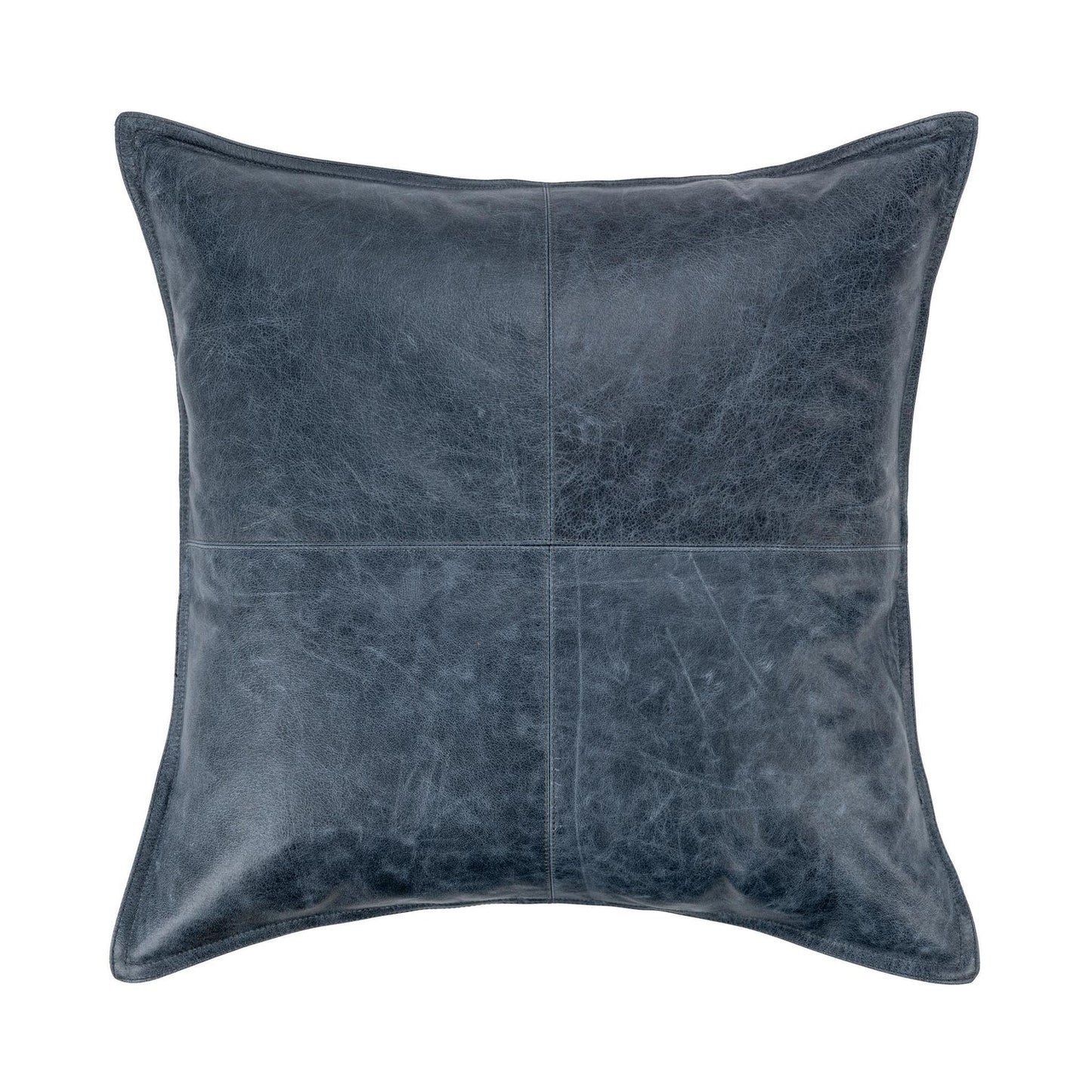 Leather Dumont Pillow, Nightfall Blue 22x22