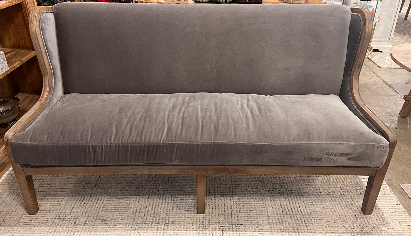Jasmine Vintage Velvet Charcoal Sofa