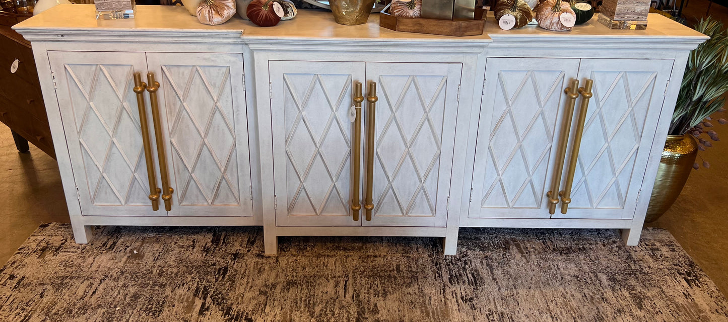 Leah Extra Long Breakfront, White