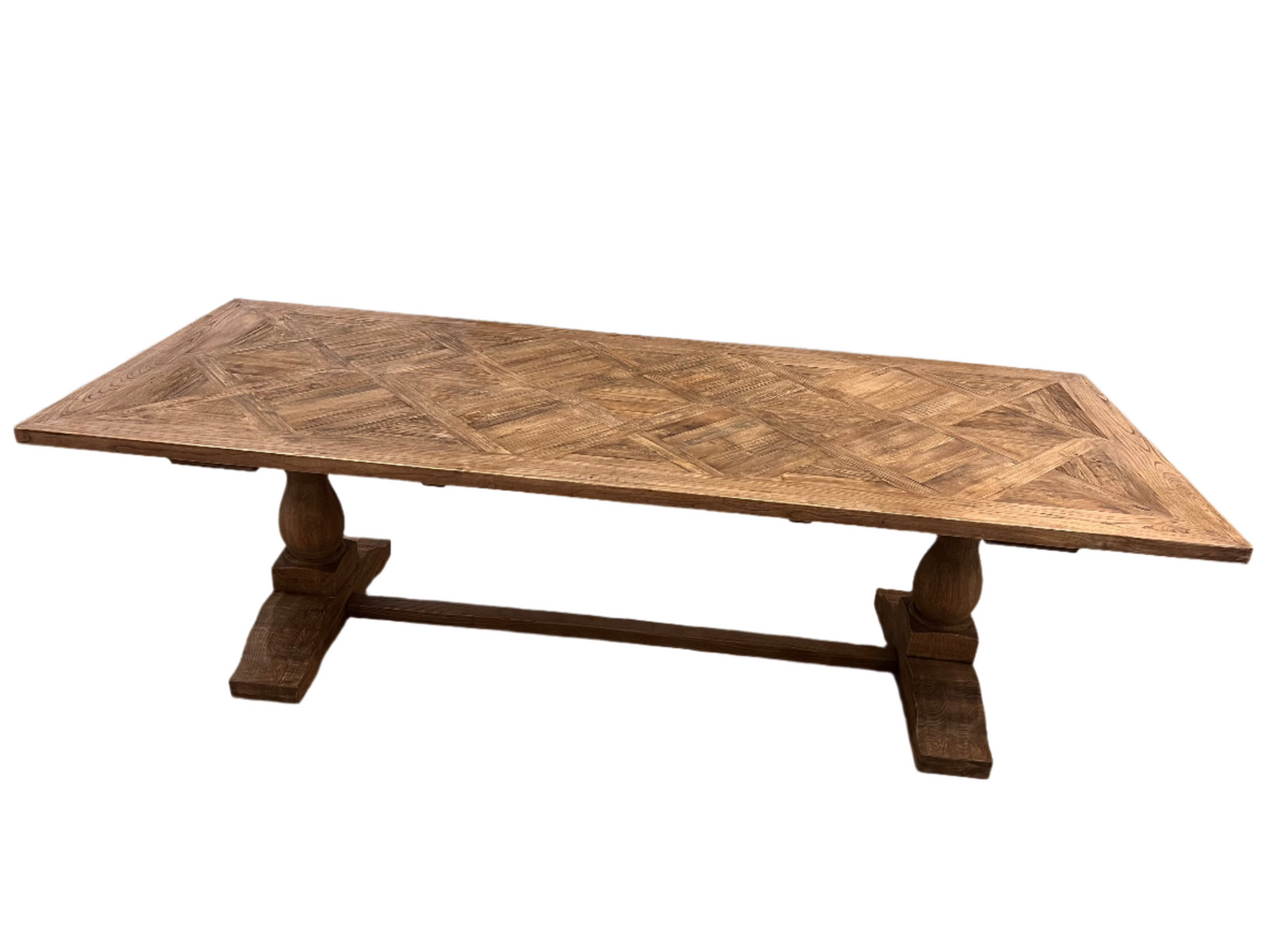 Adalyn Parquet Dining Table, Natural Finish