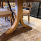 Able Oak Dining Table, w/ Gold Metal Legs