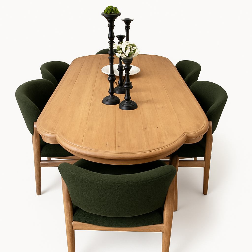 Dylan Rounded Edge Dining Table (Natural)