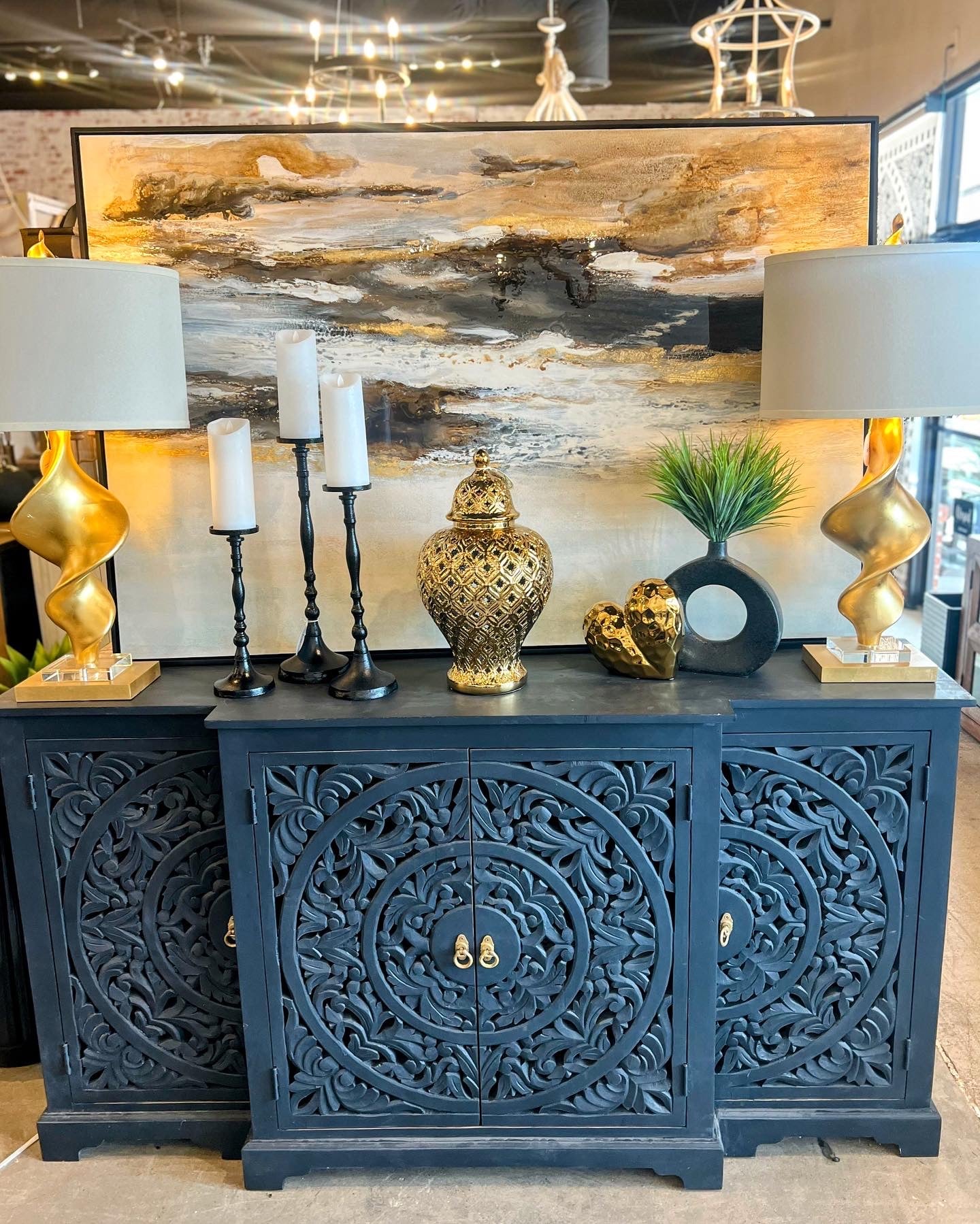 Harmony Breakfront Sideboard (Black)
