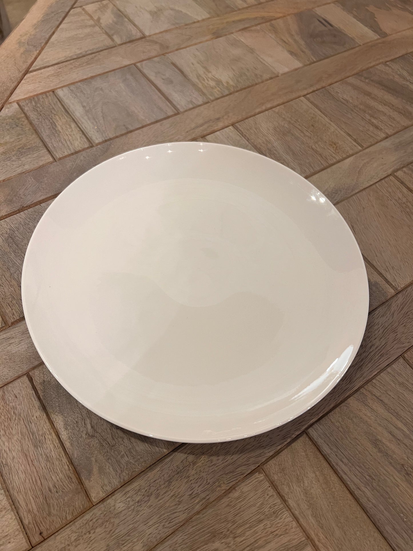 White Ceramic Dinner Plate