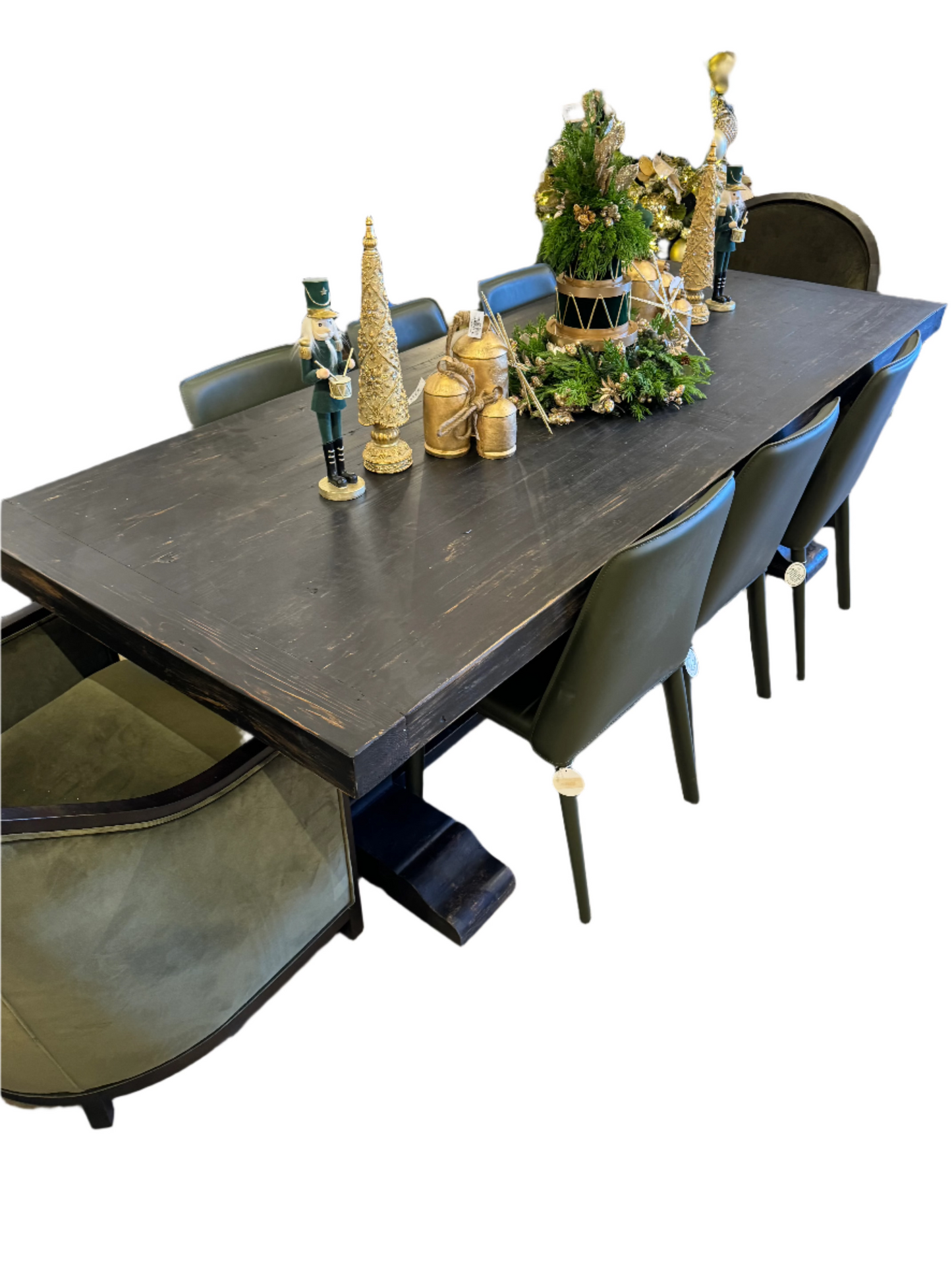 Elliot 10β Solid Elm Dining Table (Black)