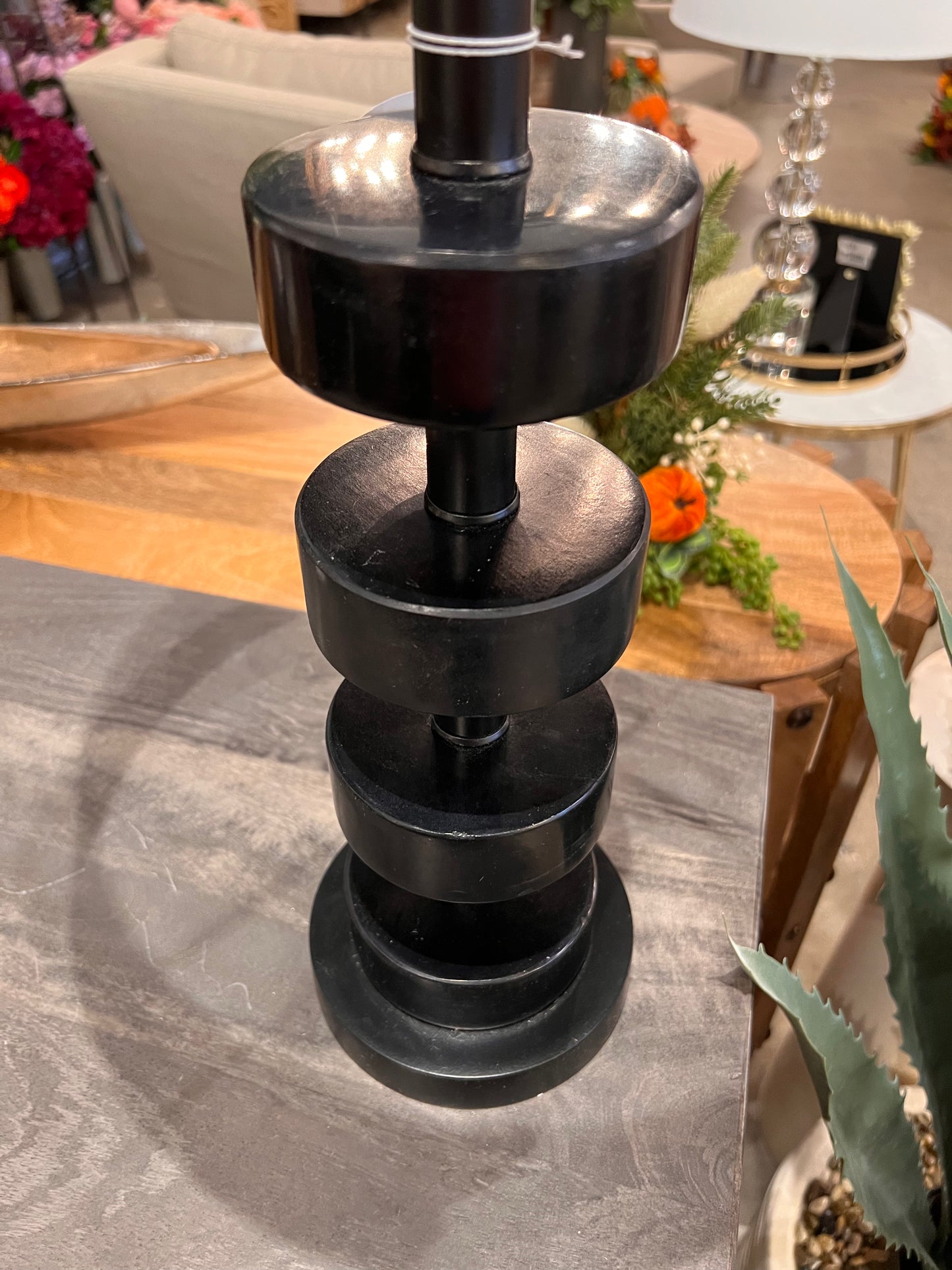 Black Marble Table Lamp