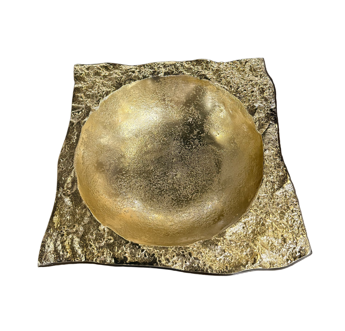 Square Gold Metal Bowl