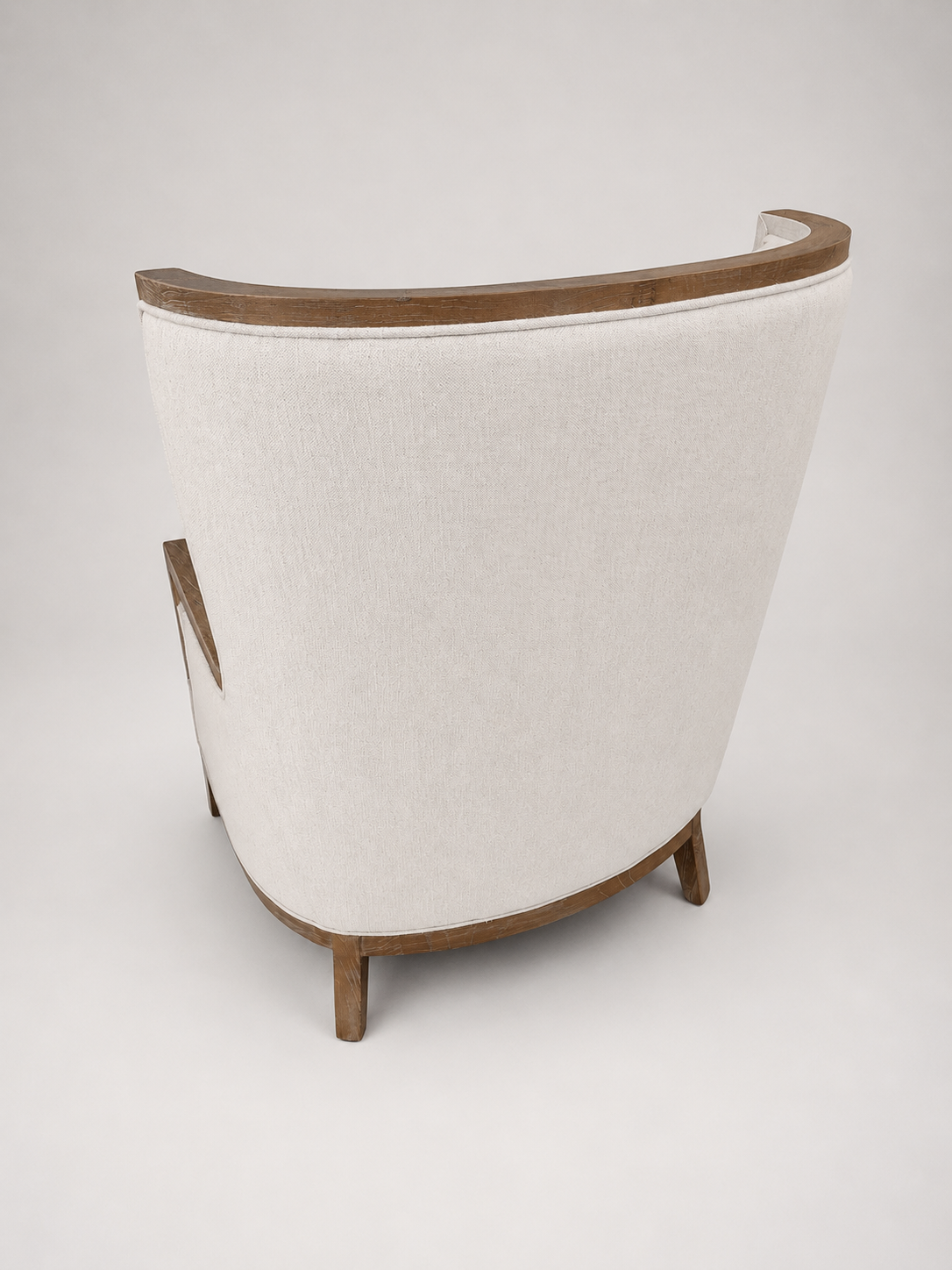 Allie Wooden Framed Linen Accent Chair