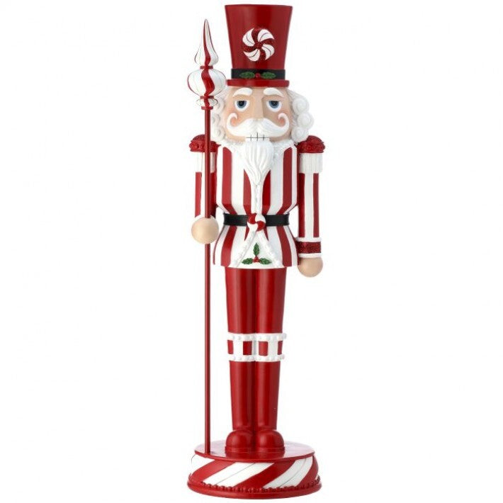 24" Resin Peppermint Nutcracker