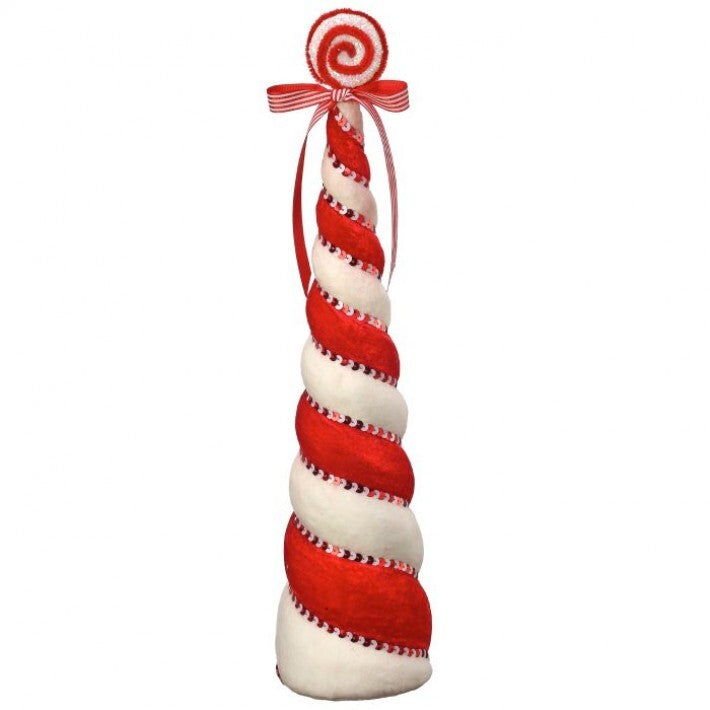 Fabric Styro Peppermint Cone Tree (Various Sizes)