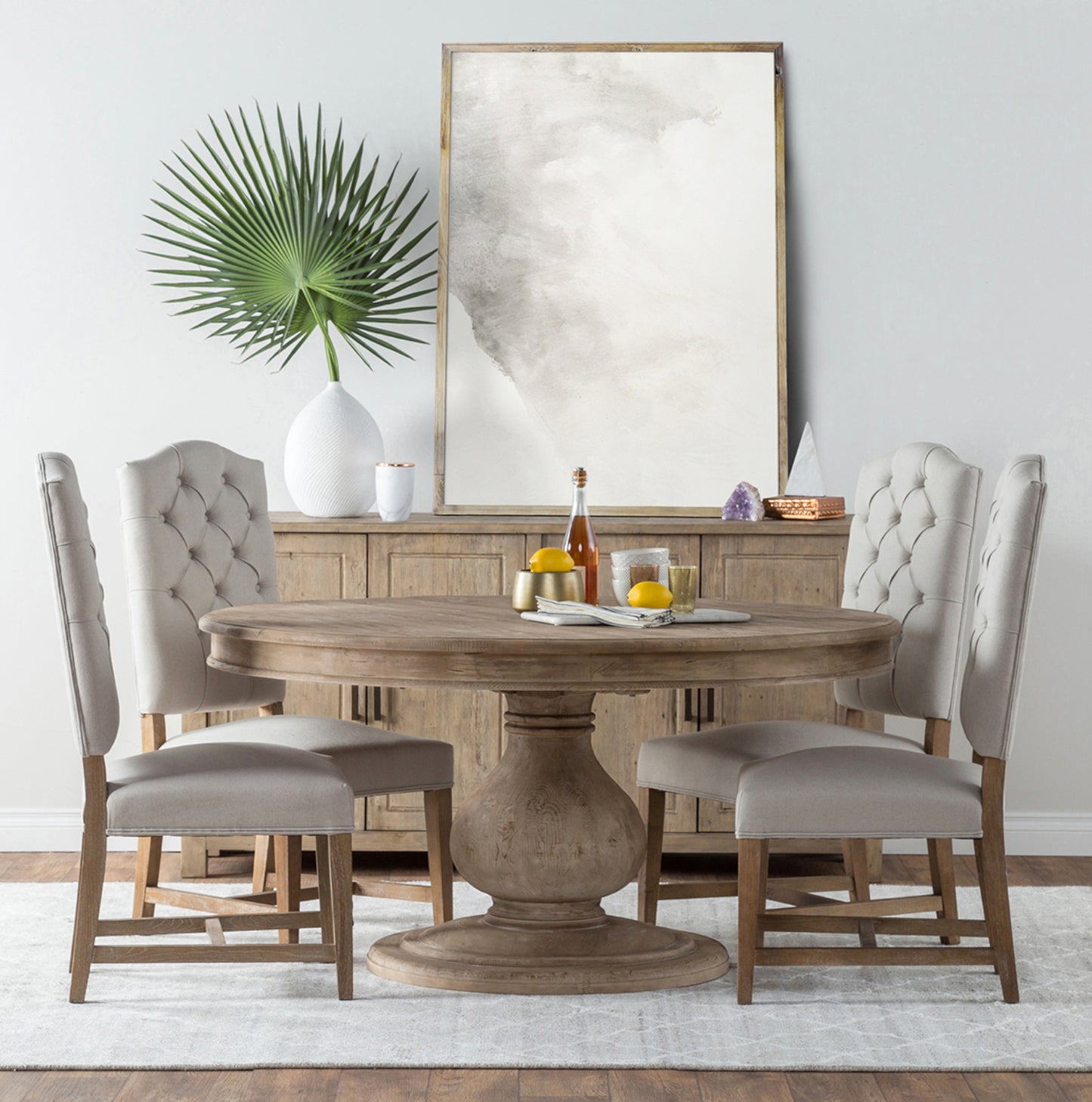 Baldwin 60" Round Dining Table, Brown