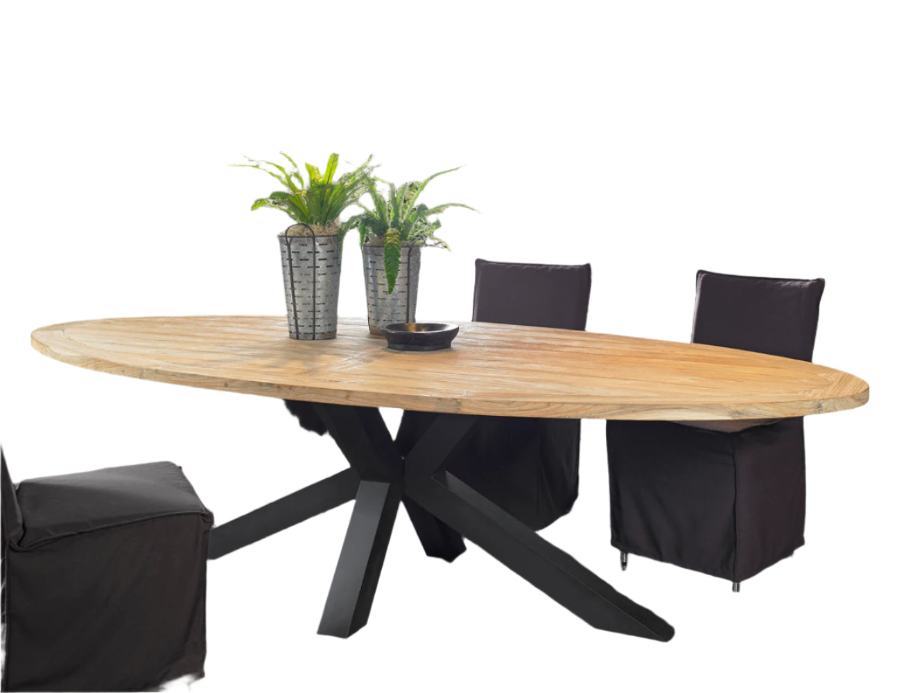 Chiara Outdoor Solid Teak Dining Table