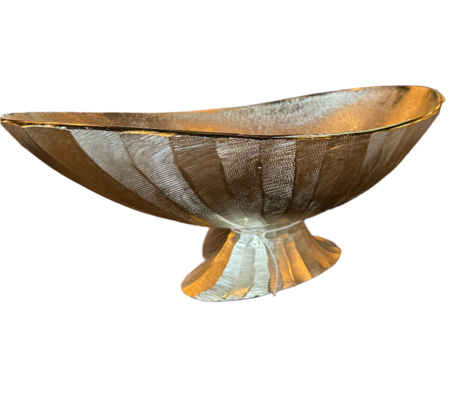 Gold Metal Pedestal Bowl
