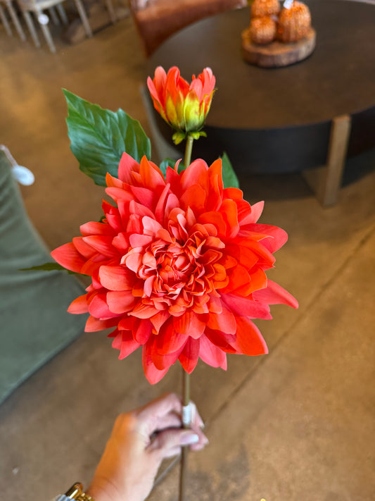 21" Real Touch Dahlia, Orange
