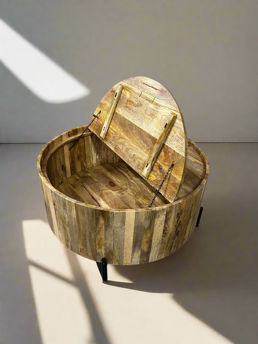 Emma Mango Wood Storage Coffee Table