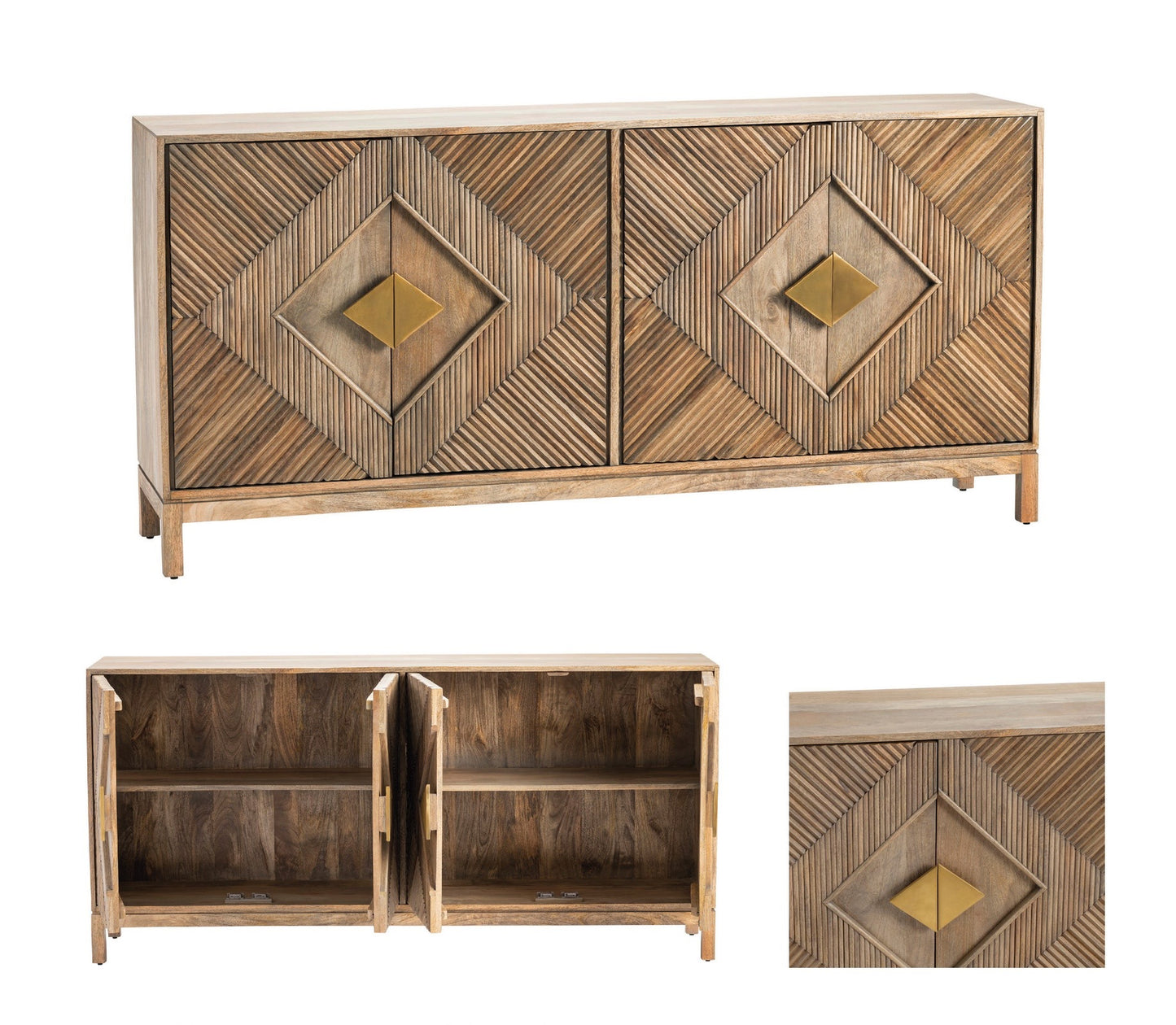 Brooklynn 4 Door Mango Sideboard