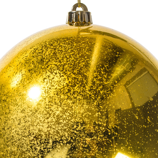 8" Gold Shiny Mercury Ball Ornament